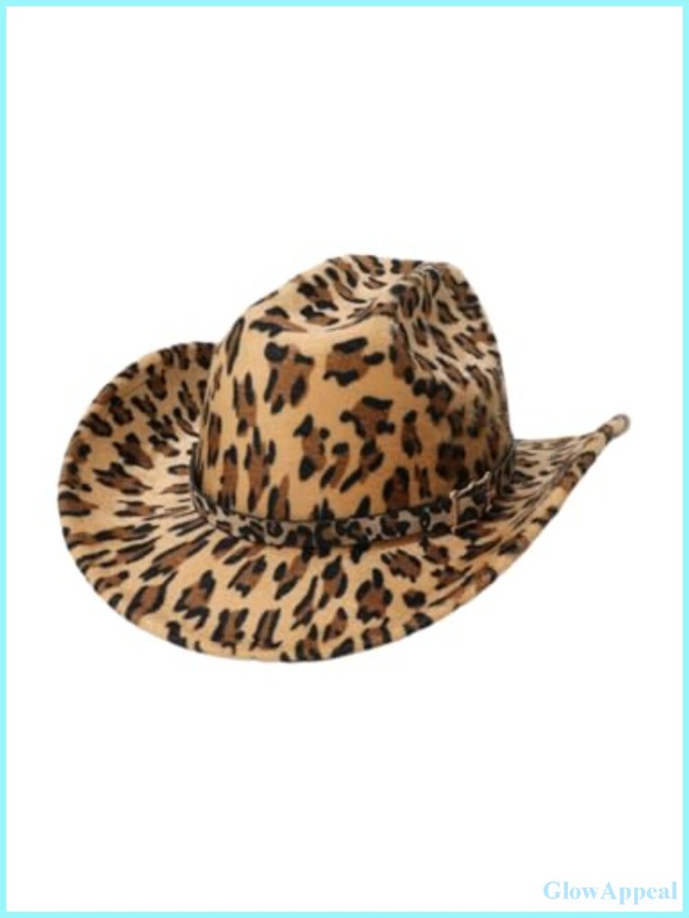 Women's Cowgirl Hat Cow Print Wide Brim Felt Western